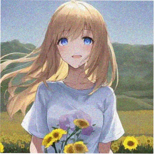 动漫女孩头像 樱信 浅粉制服少女回眸半身像